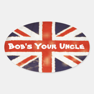 Ovale Union Jack Bobs ton oncle Oval Sticker