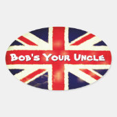 Ovale Union Jack Bob's Your Uncle Cool Oval Sticker (Devant)