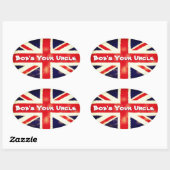 Ovale Union Jack Bob's Your Uncle Cool Oval Sticker (Feuille)