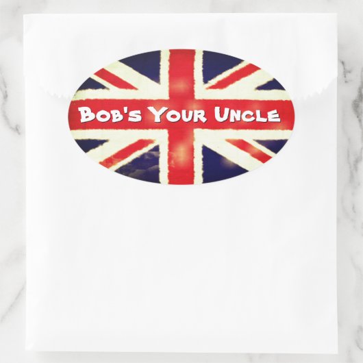 Ovale Union Jack Bob's Your Uncle Cool Oval Sticker (Sac)