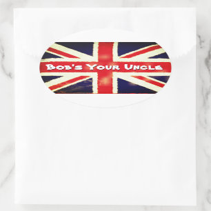 Ovale Union Jack Bob's Your Uncle Cool Oval Sticker