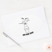 Ovale Urn Your Terns sticker (Enveloppe)