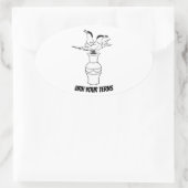 Ovale Urn Your Terns sticker (Sac)