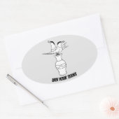 Ovale Urn Your Terns sticker (Enveloppe)