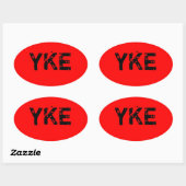 Ovale YKE - Sticker (Feuille)
