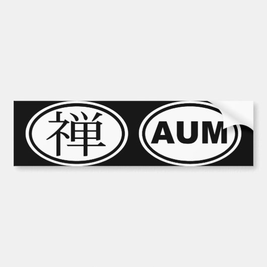 Ovale Zen Auto Sticker (Voorkant)