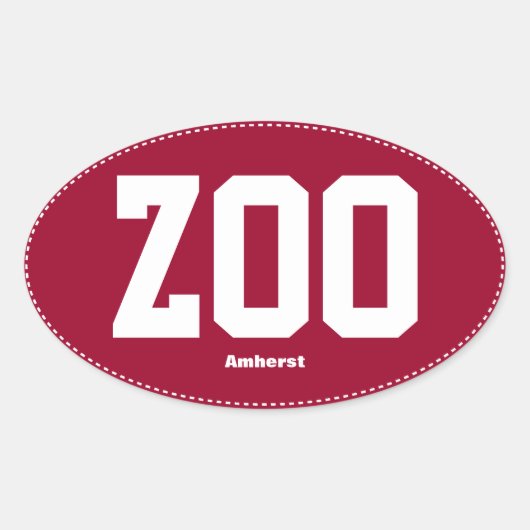 Ovale Zoo Zoomass Amherst Oval Bumper Sticker (Devant)