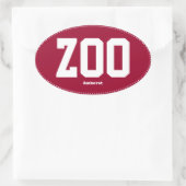 Ovale Zoo Zoomass Amherst Oval Bumper Sticker (Sac)
