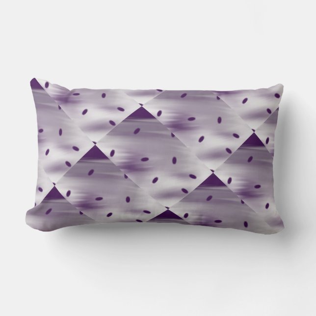 Ovales blanc, lavande et violet foncé Oreiller (Recto)