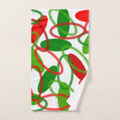 Ovales de Noël modernes du milieu du siècle (Serviette à main)