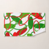 Ovales de Noël modernes du milieu du siècle (Serviette à main)