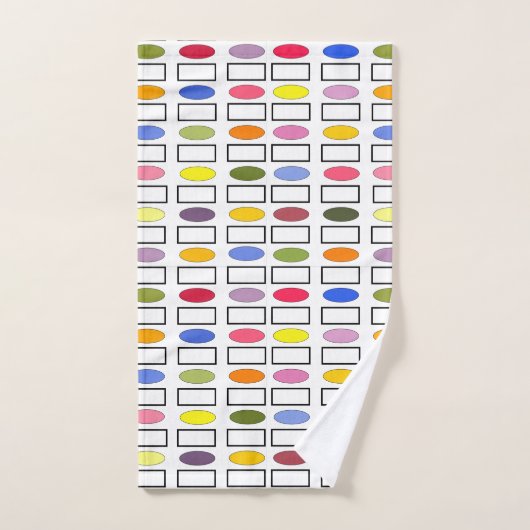 Ovales et Rectangles - Petit Jardin Fleur (Serviette à main)