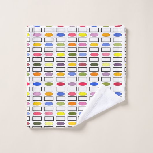 Ovales et Rectangles - Petit Jardin Fleur (Gant de toilette)