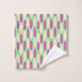 Ovales jaune et rose (Gant de toilette)