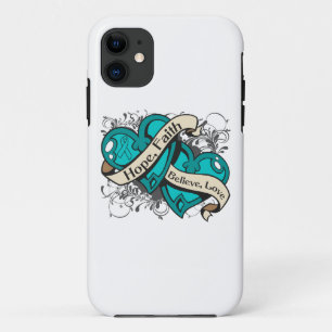 Ovarian Cancer Hope Faith Dual Hearts iPhone 11 Hoesje