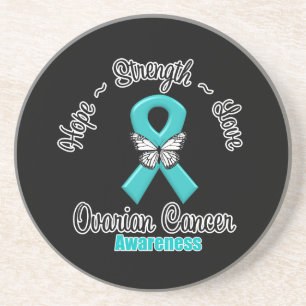 Ovarian Cancer Hope Sterkte Love Zandsteen Onderzetter