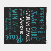 Ovarian Cancer Warrior deken (Voorkant (Horizontaal))
