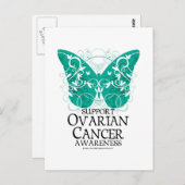 Ovarium Cancer Butterfly Briefkaart (Voorkant / Achterkant)