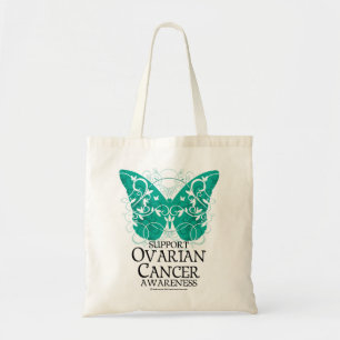 Ovarium Cancer Butterfly Tote Bag