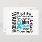 Ovarium Cancer Warrior Collage Briefkaart (Voorkant / Achterkant)