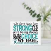 Ovariumkanker hoe sterk we zijn briefkaart (Staand voorkant)