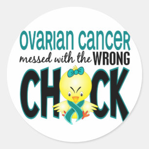 Ovariumkanker met de verkeerde griep ronde sticker