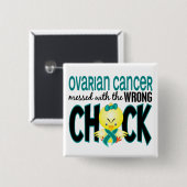 Ovariumkanker met de verkeerde griep vierkante button 5,1 cm (Voorkant /achterkant)