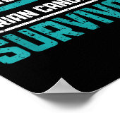 Ovariumkanker Overlevende eierstokkanker Poster (Hoek)