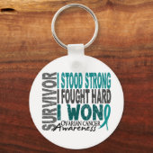 Ovariumkanker Overleving 4 Sleutelhanger (Voorkant)