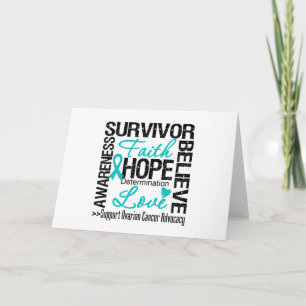 Ovariumkanker Survivors Motto Kaart
