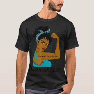 Ovariumkanker Zwarte vrouwen onbreekbare Awa T-shirt