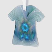 Ovation debout, fractale bleue turquoise abstraite (devant)