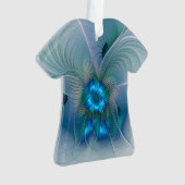 Ovation debout, fractale bleue turquoise abstraite (devant)