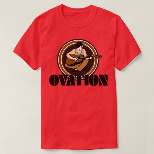  Ovation Guitars String Fling Black T-shirt (Design voorkant)