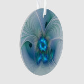 Ovations debout, fractale abstraite bleu turquoise (devant)