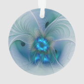 Ovations debout, fractale abstraite bleu turquoise (dos)