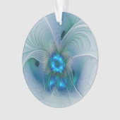 Ovations debout, fractale abstraite bleu turquoise (devant)