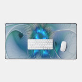 Ovations debout, fractale bleue turquoise abstrait (Clavier et souris)