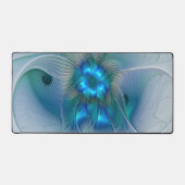 Ovations debout, fractale bleue turquoise abstrait (Recto)