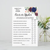 Ove of Under bruiloftsshower spaans Engels spel (Staand voorkant)