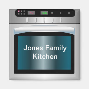 Oven-afbeelding met gepersonaliseerde tekst magneet
