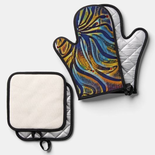OVEN EN HANDSCHOEN EN POTHOUDER SET (Voorkant / Achterkant)