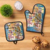 Oven glove ovenwant & pannenlap set (Top down)