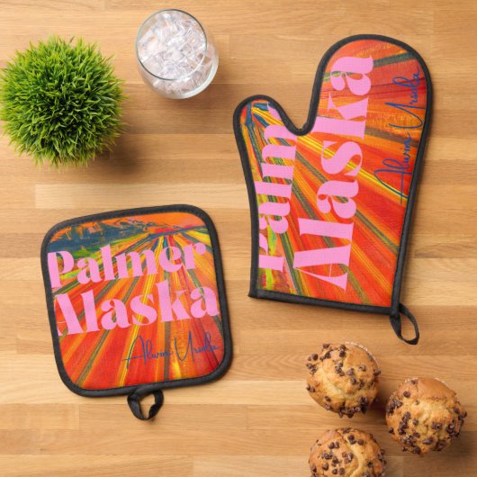 Oven Mit and Pot Holder Set (Top down)