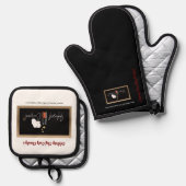 Oven Mitt and Pot Holders Ovenwant & Pannenlap Set (Voorkant / Achterkant)