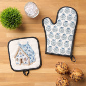 Oven Mitt and Pot Holders Ovenwant & Pannenlap Set (Top down)