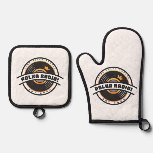 Oven Mitt and Pot Holders Ovenwant & Pannenlap Set (Voorkant)