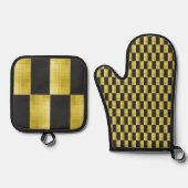 Oven Mitt and Pot Holders Ovenwant & Pannenlap Set (Voorkant)