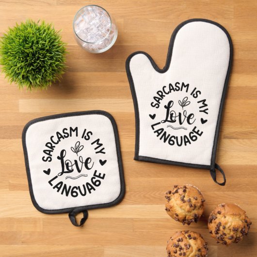 Oven Mitt and Pot Holders Ovenwant & Pannenlap Set (Top down)