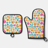 Oven Mitt and Pot Holders Ovenwant & Pannenlap Set (Voorkant)